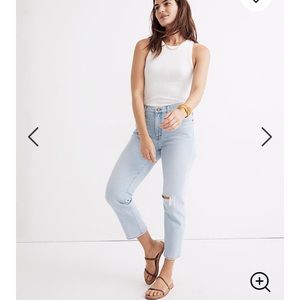 Madewell womens straight cut jeans NEW